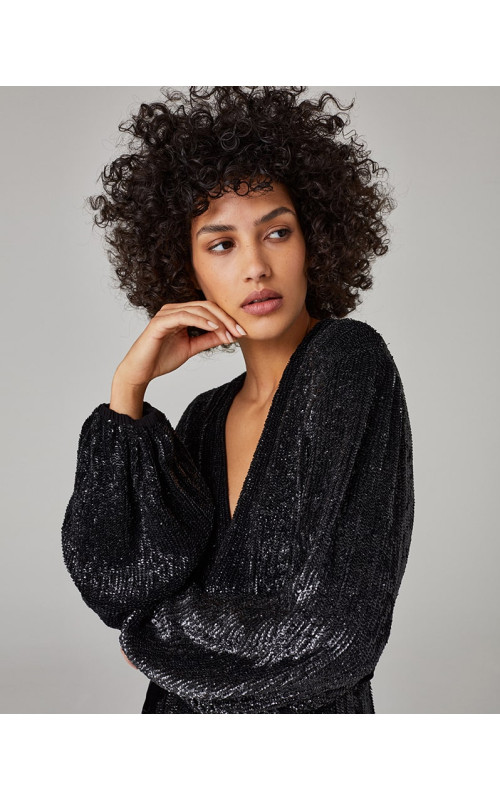 Black Gabrielle Robe