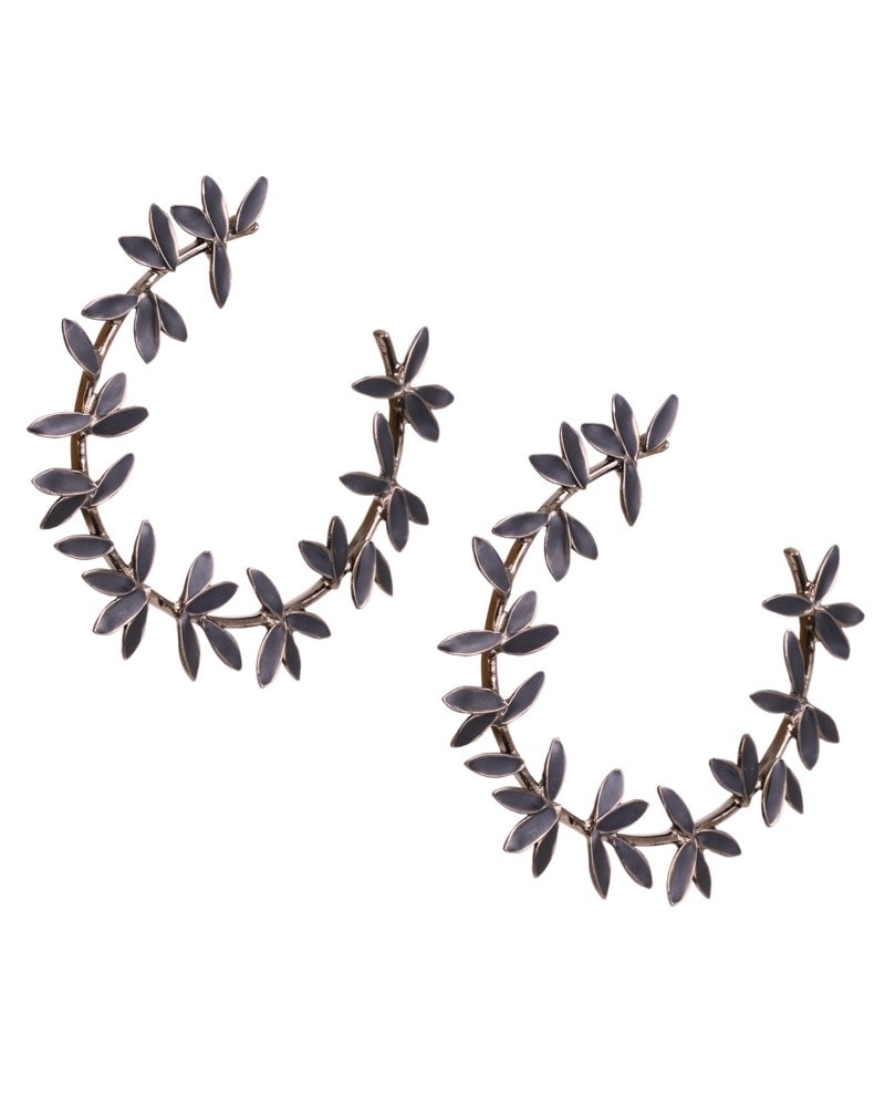 Leaf Hoop Earrings