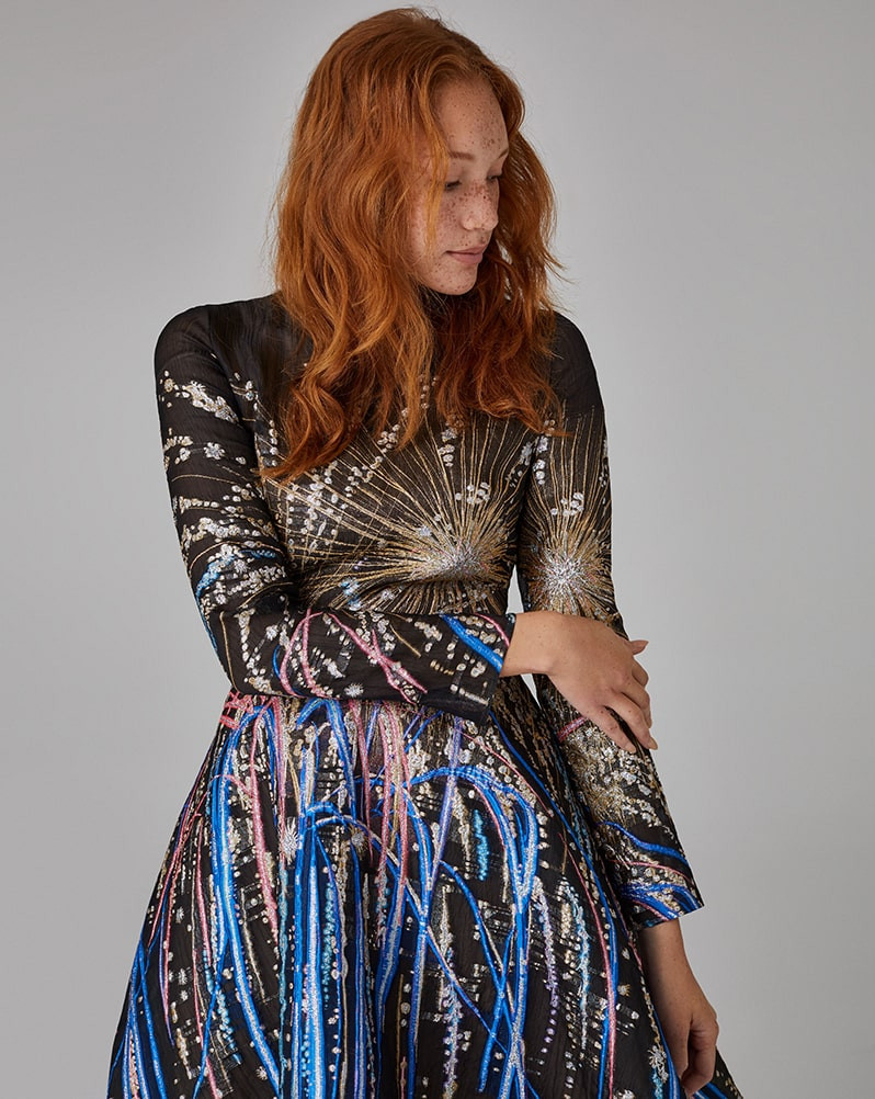 Fireworks Fil Coupè Dress