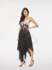 Nova Oscar de la renta Black and White Lace Dress 